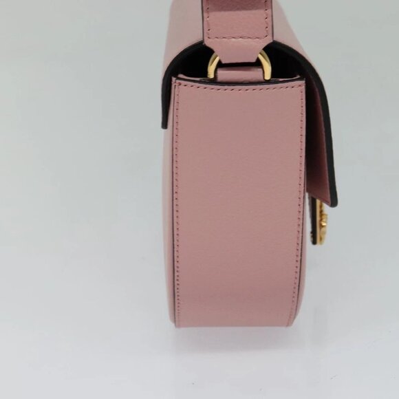 VERSACE Shoulder Bag Leather Pink Gold Auth 114697V - Picture 4 of 16